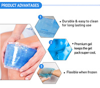 Packs de glace doux réutilisables, packs de gel chaud et froid pour les blessures, les maux de tête, les douleurs articulaires, pack de glace confortable et flexible