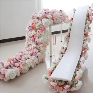 Décoration <span class=keywords><strong>de</strong></span> <span class=keywords><strong>table</strong></span> <span class=keywords><strong>de</strong></span> mariage en soie Coral Isle Vines Sofa Stand Christmas Halloween Easter Foam CTable Champagne Flower Runner - Product Image 1