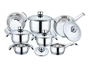 Hot Selling Portable Multifunctional Sturdy Economical Clad 12Pcs Stainless Steel Mini Cookware With Lid