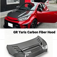 Pour Toyota GR Yaris OEM VRS DK Style Cache de ventilation de capot avant en fibre de carbone Pièces de carrosserie automobile