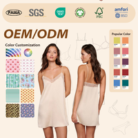 Robe en soie à fines bretelles pour femme, chemise de nuit en soie, robe de nuit en soie, robe en soie à dentelle, pyjama en soie de mûrier pour femme, robe en soie
