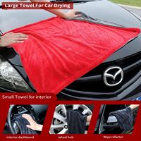 Serviette de séchage pour voiture en microfibre à boucles torsadées de haute qualité, grande taille 60x90cm, séchage rapide, pour le lavage et le nettoyage des voitures