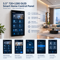 Écran AMOLED portrait de 5,5 pouces 720x1280 avec interface MIPI et carte pilote Android pour panneau de commande de maison intelligente