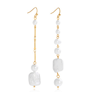 Drop Earrings Freshwater Pearl Tassel Geometric Shape Women's Everyday Wear - Product Image 5