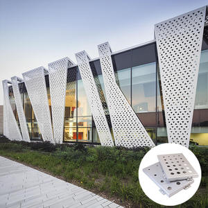 لوحة زخرفية من الألومنيوم، واجهة خارجية من الألومنيوم، تكسية مقطوعة بالليزر، تصاميم لوحات واجهات معدنية - Product Image 2