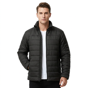 Custom Winter Lightweight Men's 100% Nylon Stand Collar Zipper Closure <b>Padded</b> <b>Waterproof</b> Puffer <b>Jacket</b> - Product Image 1
