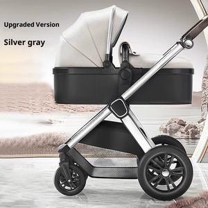 <span class=keywords><strong>Poussette</strong></span> bébé légère et pliable à quatre roues <span class=keywords><strong>en</strong></span> PU, fonction assise/allongée, cadre <span class=keywords><strong>en</strong></span> acier inoxydable, conception amortissante pour 0-3 ans - Product Image 3