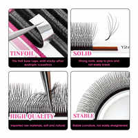 MASSCAKU Camellia 3D 4D 5D Extensions de cils en forme de W 0,07 mm Courbure C/D Longueurs variées Faux cils 5D en forme de W