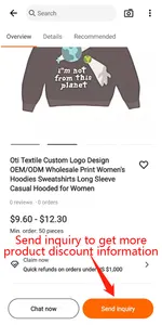 Oti Textiel Custom Logo Design Oem/Odm Groothandel Print Dames Hoodies Sweatshirts Lange Mouw Casual Capuchon Voor Dames