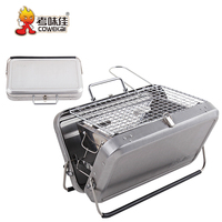 Mini-valise coréenne personnalisée pour Camping en plein air, Grill de Table pliable et Portable, barbecue au charbon de bois en acier inoxydable