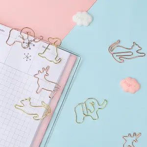 Paper Clips Style Large Different Shape Metal Use Colored Cartoon Animal Office Cute Spiral Notebook A5 Note Book Accessories