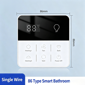 Interrupteur mural tactile 1 bouton YuHe Group en verre trempé Wi-Fi pour commande vocale, application Smart Life, IP20, 10A, 220V, design moderne - Product Image 4