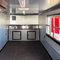 Cuisine mobile entièrement équipée en acier inoxydable pour la vente de café, hamburgers, glaces, barbecue, bus alimentaire, camion de restauration