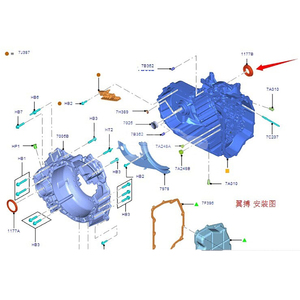 Sello de aceite de coche para Mondeo 13, Escape 13, Escort, <span class=keywords><strong>Ecospor</strong></span>, Edge10-15, Taurus, Focus 15, eje de salida Qil, sellos 9L8P7H260BB - Product Image 2