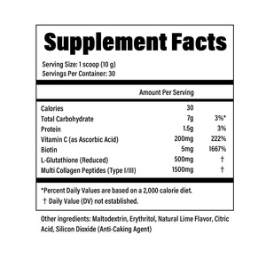 Poudre de Glutathion, Vitamine C et Zinc pour Éclaircissement et Blanchiment de la Peau, Marque Privée OEM, Supplément GMP, Vente en Gros, Usine Personnalisée, Vrac - Product Image 3