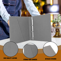 Livre de porte-menus en cuir gaufré personnalisé pour l'industrie des boissons alimentaires