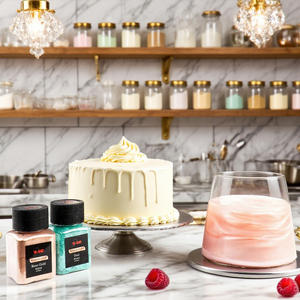 Kosher sertifikası ile şeker içecek kek dekorasyon için yenilebilir parlaklık toz mika tozu - Product Image 6