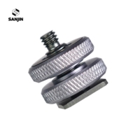 Adaptateur de fixation pour flash DSLR 1/4'' avec vis de montage 3/8 à 1/4 pour trépied et caméra numérique