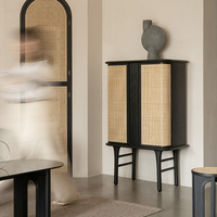 Dreamhause Buffet en bois massif décoratif, salon, salle à manger, armoire de rangement, buffet respirant pour la salle à manger, armoire à vin