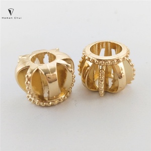 Fashion Design Embossed Shape Matte <b>Gold</b> Color Metal Drawstring Rope Cord End Stopper for <b>Clothes</b> - Product Image 6