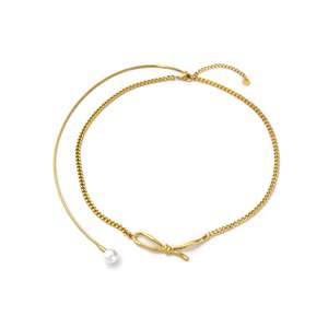 E395-240-063G สร้อยคอแฟชั่นแบบซ้อนชั้น - Product Image 1