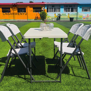 Chaises pliantes en acier à <span class=keywords><strong>prix</strong></span> abordable, vente chaude, pour fêtes, événements et repas en extérieur, en métal blanc et plastique PP - Product Image 2