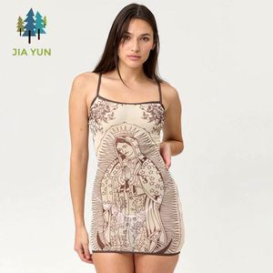 Vestido Estilo Europeo Americano 2026 K25DS023, Vestido Sexy para Mujer, Estampado, ODM, Corte Ajustado, Tubo, Antiestático Natural - Product Image 3