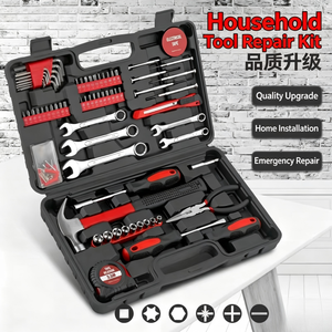 148 Piece Tool Set Chrome Vanadium Steel Socket Wrench Kit Home Maintenance Hand Tools 1/2 In Drive 6 Point - Product Image 5