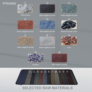 Fitkang Oem Custom logo Infrared Pemf Therapy <strong>Mat</strong> Crystal <strong>Massage</strong> Mattress Full Body Photon Light Pemf <strong>Mat</strong> with Copper Coil - Product Image 4