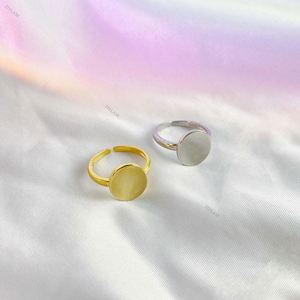 Dylam Chic Base Blank Jewelry Findings De Plata Real <b>Sterling</b> <b>Silver</b> 18K Oval Coin Index Finger <b>Adjustable</b> Open <b>Ring</b> - Product Image 4