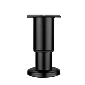 Patas de Muebles Ajustables Resonance, de Acero Laminado en Frío Negro, Soporte Telescópico para Armarios, Sofás, Camas y Mesas - Product Image 1