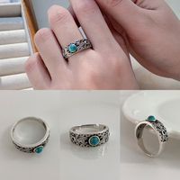 Bague de fiançailles/anniversaire classique, tendance, vintage, en argent sterling 925 pour homme/femme, style antique, sans nickel et hypoallergénique