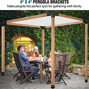 Décoration de jardin personnalisée Bâtiments Imperméable Extérieur Métal Acier Base Bois Gazebo <span class=keywords><strong>Connecteur</strong></span> Arches <span class=keywords><strong>Pergola</strong></span> Support Kit - Product Image 5
