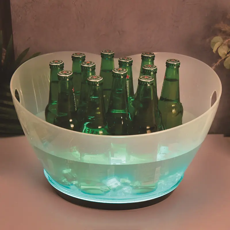 Bars Night Party Wasserdichter Kunststoff LED Eis kübel Farb riegel Nachtclubs LED Leuchten Champagner Bier Eimer