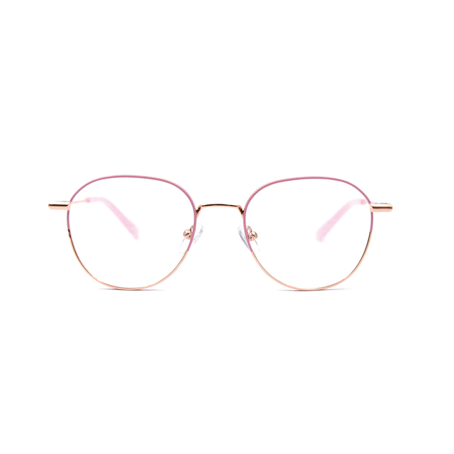 Wholesale CE Stainless Steel  Optical Eye Glasses Frame Blue Metal Gold Oversized Frames for Women Reading Glasses