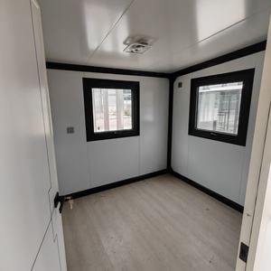 บ้านสำเร็จรูปพกพาขนาดเล็กแบบพับได้ บ้านคอนเทนเนอร์แบบแพ็คแบนเคลื่อนย้ายได้ สำหรับสถานที่ทำงานช่วยเหลือ ทำจากแผ่นแซนวิช - Product Image 5
