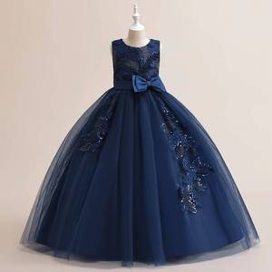Robe de princesse élégante scintillante à sequins pour filles, longue, pour performance au piano, tenue de fête d'anniversaire pour enfants, costume de spectacle sur scène - Product Image 3