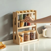 Vente en gros d'usine, étagère à épices en bambou de 13 compartiments, unités de rangement modernes, plateaux à épices en bambou pour comptoir - Tiroir à épices