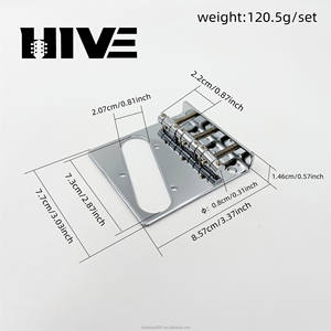 Réglage de cheville de réglage à trois cordes monté sur pont de guitare électrique TL de haute qualité pour plaque de Tension de pont de guitare électrique <span class=keywords><strong>TELE</strong></span> - Product Image 2