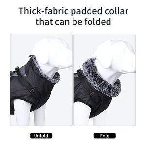 Ropa Clásica de Invierno para Mascotas, Algodón Grueso, Reflectante, Impermeable, Ecológica, Cálida, Opción de Venta al por Mayor para Año Nuevo, Perros Grandes - Product Image 3