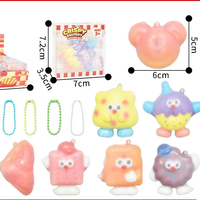 Jouet Squishy Crispy Cookie Man en PU à Rebond Lent, Anti-Stress, Sensoriel, Boîte de Présentation, Vente en Gros