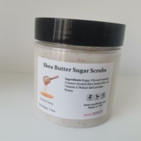 Scrub Gula Shea Butter Pembersih Lembut Krim Lulur Pengelupas Kulit untuk Mandi dan Shower