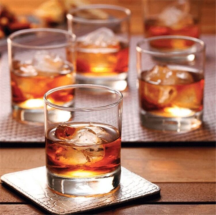9~12oz  Old Fashioned Style Clear Tumbler Whiskey Glasses Whiskey Tumbler Glasses with etched