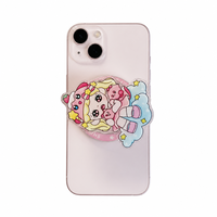 Support extensible personnalisé et poignée de téléphone mignonne en forme de dessin animé, support mobile universel pliable pour smartphones et tablettes
