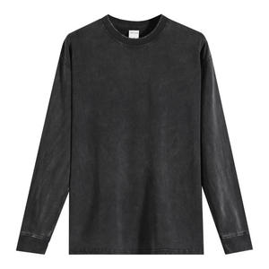 เสื้อยืดผู้ชายทรงโอเวอร์ไซส์สไตล์เรโทร ลุควินเทจผ้าฝ้าย 100% แขนยาว - Product Image 1