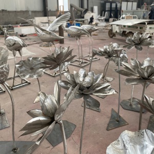 Escultura de Mariposa con Flor de <span class=keywords><strong>Loto</strong></span>, Fundición en Acero Inoxidable, Ángel, Arte para Jardín Exterior, Decoración Personalizable - Product Image 6