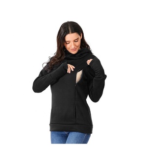 Maglietta Invernale per Allattamento e Maternità, Felpa con Cappuccio a Maniche Lunghe per Donne in Gravidanza - Product Image 3