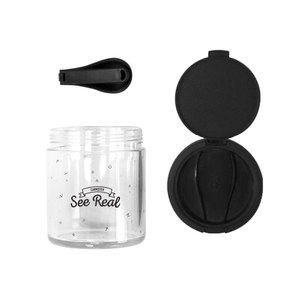 Boîte transparente innovante de 450 ml avec cuillère pliable intégrée, idéale comme boîte à salade hermétique et contenant pour les collations. - Product Image 6