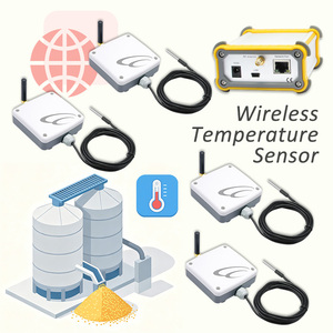 4 Pack Granary <b>Wireless</b> <b>Temperature</b> <b>Sensor</b> Battery Powered High Temp Alarm User-defined Threshold Monitoring - Product Image 1