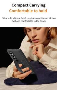 360 Đầy Đủ Cơ Thể Bảo Vệ Cao Cấp Kinh Doanh Điện Thoại Di Động Trường Hợp Đối Với Samsung Z Gấp 7 6 5 Cứng PC Điện Thoại Bìa Shell Với Bản Lề - Product Image 5